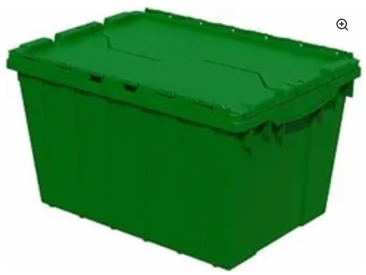 Heavy Duty Lidded Plastic Storage Bin