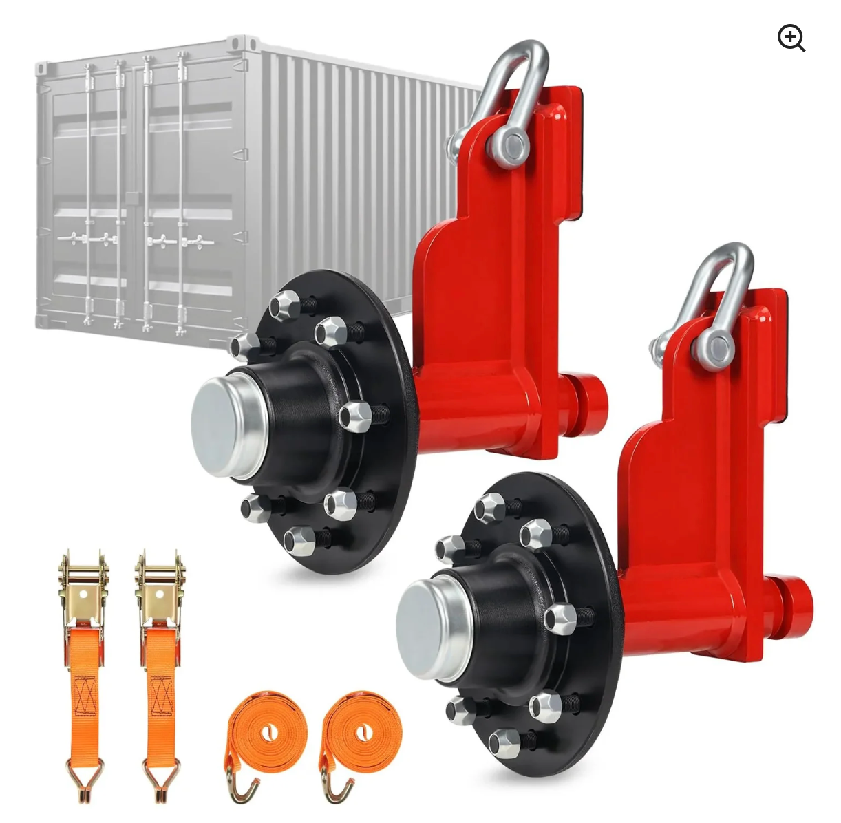 8 Lug Steel Shipping Container Wheel Kit