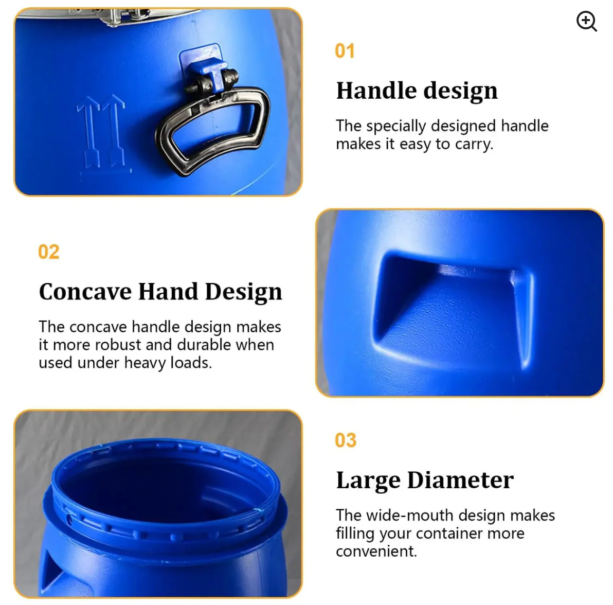 Heavy Duty Food Grade Plastic Barrel